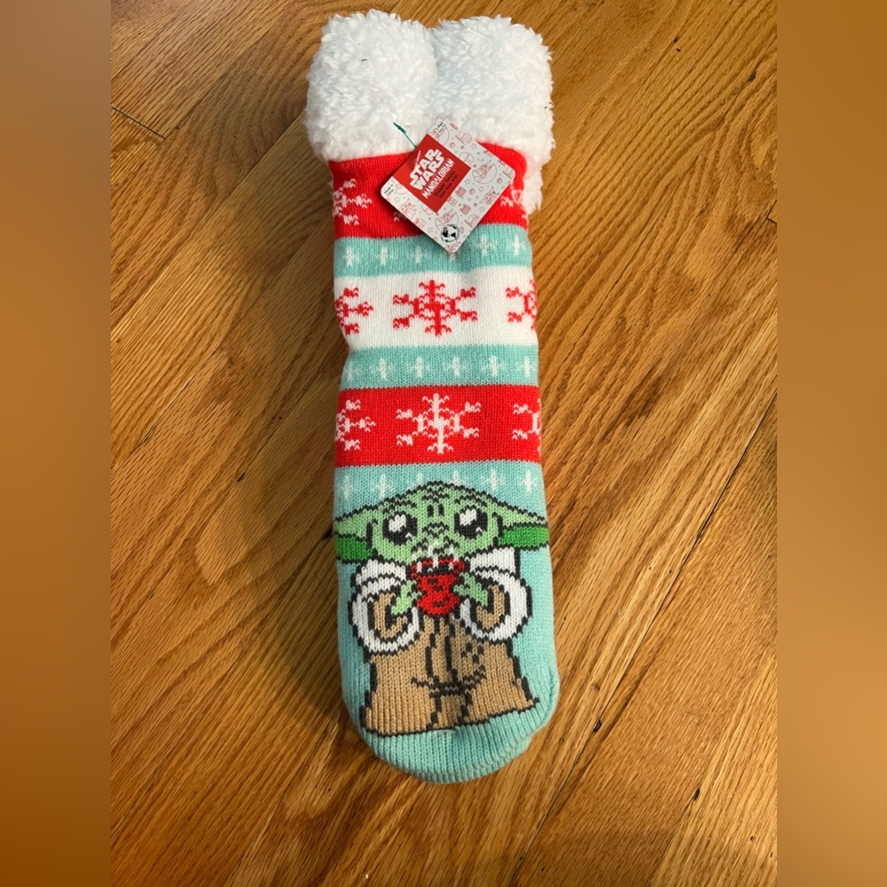 Christmas Star Wars yoda slipper socks
